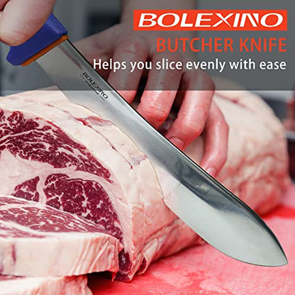 8" Commerical Butcher Knife W/SoftGrip, X50CrMoV15 Steel - style: Butcher Knife