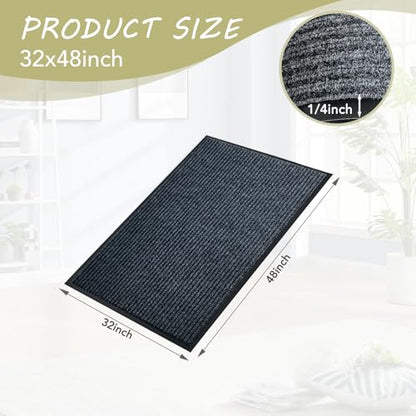 Front Door Mat, 2.7'x4'Indoor Outdoor Welcome Commercial Floor Mat - size: 32"x48"