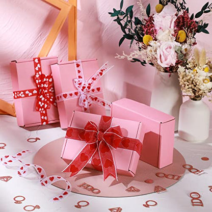 Spakon 50 Packs Shipping Boxes, Cardboard, Pink, 9 x 6 x 2.36 Inches - color: Pink, size: 9 x 6 x 2.36 Inches