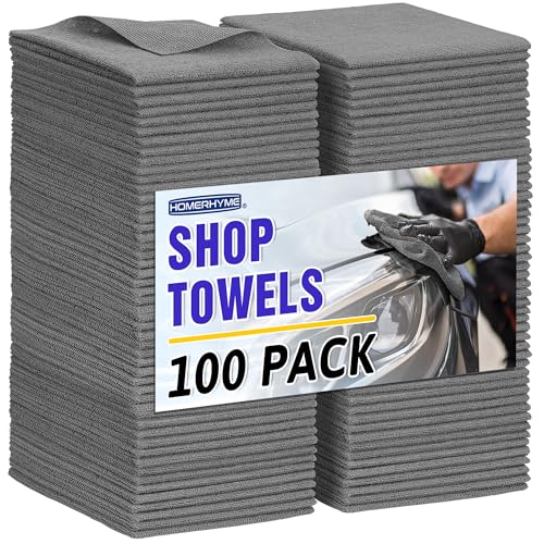 Microfiber Cleaning Cloth, 100 Pack Cleaning Rags Microfiber Towel Bulk Absorbent Lint-Free WashCloths, All-Purpose Towels for Cars, Shop, Automotive, Garage, Home Kitchen 11.5"*11.5", Grey - color: Grey, size: 100 Pack