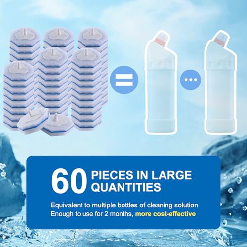 60pcs Upgraded Thick Toilet Bowl Wand Refills fits Clorox Wand - size: 1 Count (Pack of 60)