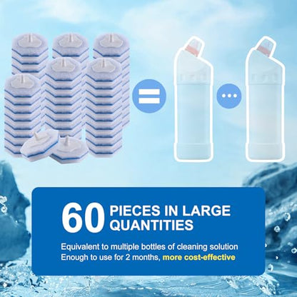 60pcs Upgraded Thick Toilet Bowl Wand Refills fits Clorox Wand - size: 1 Count (Pack of 60)