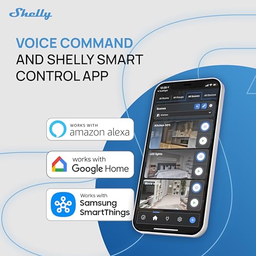 Shelly 1 Mini Gen4 Smart Relay Switch, Wi-Fi, Matter & Zigbee, 1-Channel 8A