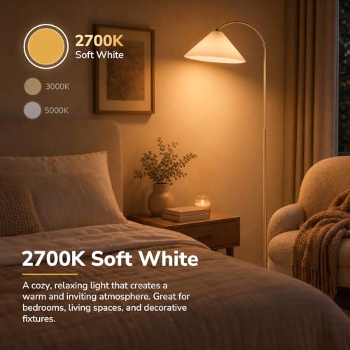 Lepro A19 E26 LED Light Bulbs 9W 800 Lumens Soft White 2700k 5 Pack - color: Warm White 2700k