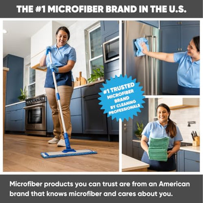 Microfiber Wholesale 20 inch Microfiber Mop Pads - Machine Washable, Reusable, Refills & Replacement Wet Mop Heads Compatible with Any Microfiber Flat Mop System (3 Pack) - size: 20 inch 3 Pack