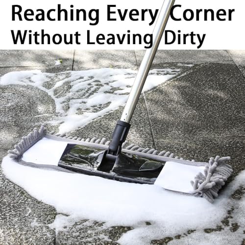 Gray Dust Mop with 2 Washable Pads - 58" Extendable Handle for All Floors - color: Gray