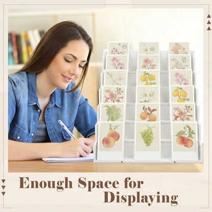 Yuntau 6 Tier Greeting Card Display Stand, White - color: White, size: 6 Tier