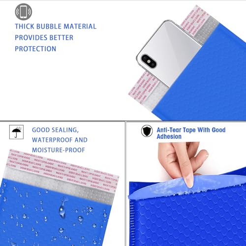 25 50 100 200 500 1000 Pieces, 6x10 inch, Self Seal Waterproof Mailing Envelopes, Poly Bubble Mailers Shipping Bags, Bubble Padded Envelopes, Bulk Color #0 (Light Blue, Usable 6 * 9 inch, 200 Pcs) - color: Light Blue, size: Light Blue, 6x9 inch, 200 Piece