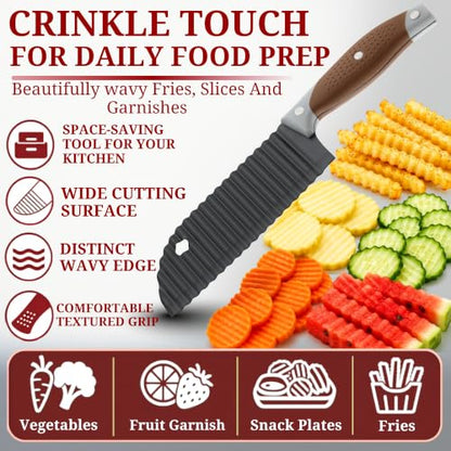 Crinkle Cutter for Pickles, Vegetables & Fruits, Pack of 4-Pieces