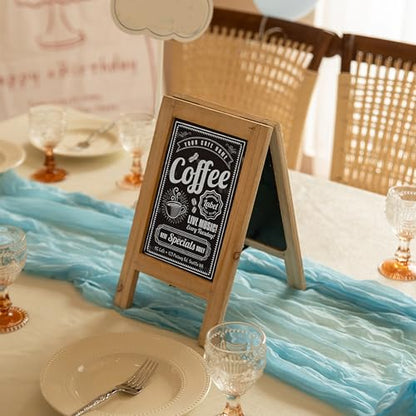 Vintiquewise 11-inch Wooden A-Frame Chalkboard Sign Double-Sided Menu Board Easel for Restaurant Cafe Bar Coffee Shop Bakery Wedding Party Home Business Kitchen Countertop & Tabletop Display, Single - size: Small