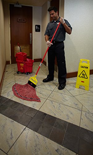 Rubbermaid Commercial Products Caution Wet Floor Sign Multilingual 26in - color: Yellow 2-Sided, size: 26 inch, style: Caution Sign