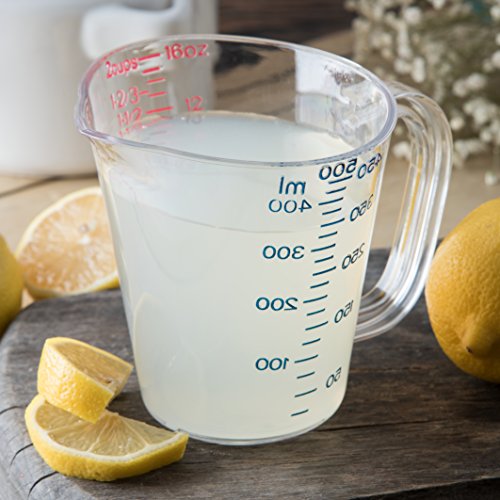 Carlisle FoodService Products 4314207 Commercial Plastic Measuring Cup, 1 Pint, Clear - size: 1 Pint, style: Modern