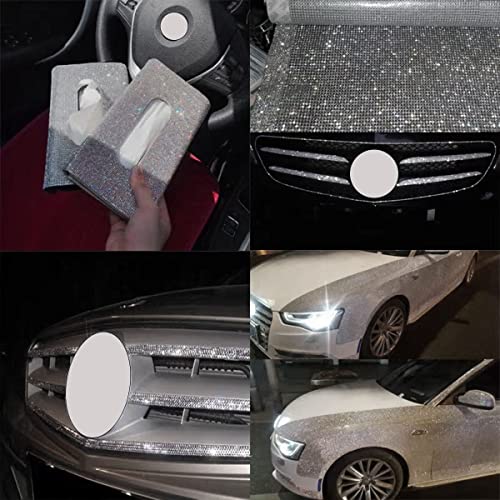 4 Pack 35.4 Inch Rhinestone Door Edge Guard Strips, White - color: White
