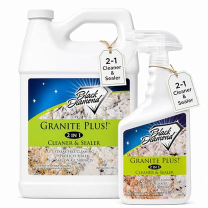 Granite Plus 2-in-1 Cleaner & Sealer for Granite & Quartz Counters, 1QT-1G - size: 80 Fl Oz (Pack of 2)