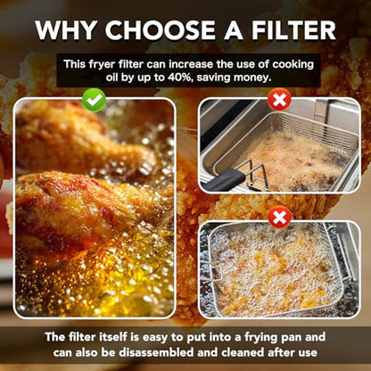 Commercial Deep Fryer Filter–13.75" x 13.6" Stainless Steel 550 Micron - size: 13.75*13.6