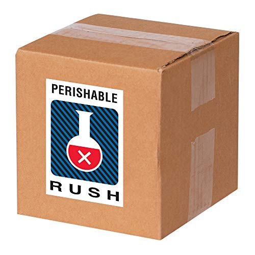 Tape Logic Aviditi Tape Logic 4" x 6","Perishable Rush" Multiple Warning Sticker, for Shipping, Handling, and Packing (1 Roll of 500 Labels)