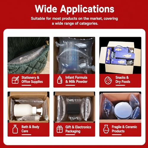 Air Bags for Packing,Inflatable Air Pillows for Shipping with Pump,Package Fillers to Keep Shape,Reseller Supplies to Packing Peanuts Purse Stuffers (5.91 * 7.87in/50pcs) - size: 5.91*7.87in/50pcs