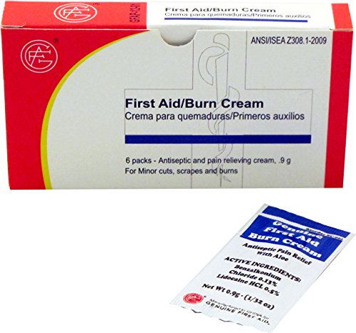 Genuine First Aid First Aid Burn Cream, 0.9g, 10/Box