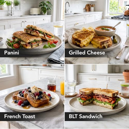 OVENTE Electric Sandwich Maker, 750W Non-Stick Plates, Black GP0401B - color: GP0401B
