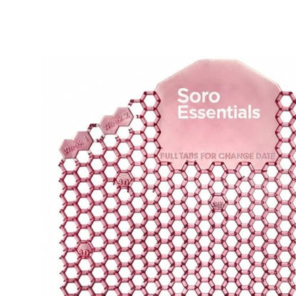 Soro Essentials- Set of 10 Wave 3D Urinal Screen Deodorizer Spiced Apple Scent Fragrance- Urinal Screen Deodorizer Ideal for Restrooms in Offices Schools Restaurants Hotels and Stores