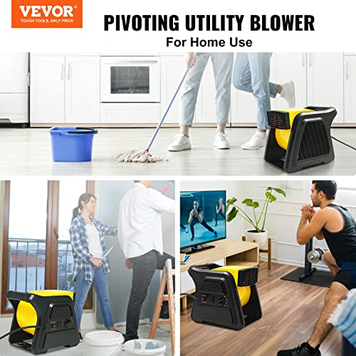 VEVOR Pivoting Utility Fan, 600 CFM High Velocity Floor Blower for Drying - size: 600 CFM (Pivoting)