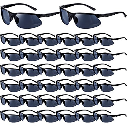 Kathfly 36pcs Safety Glasses Work Scratch Resistant Glasses,Black - color: Black
