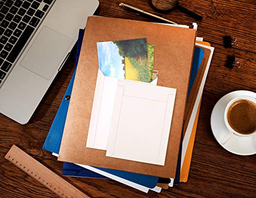 ValBox 6x8 Self Seal Photo Document Mailers 25 Pack Stay Flat White Cardboard Envelopes, 6.25 x 8.25 Inches - color: White