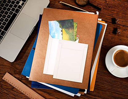 ValBox 6x8 Self Seal Photo Document Mailers 25 Pack Stay Flat White Cardboard Envelopes, 6.25 x 8.25 Inches - color: White