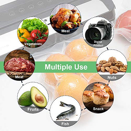 6Pack Vacuum Sealer Rolls with 8"&11"x20' 3 Rolls Each - size: 6=Pack 8"x20'(3Rolls)+ 11"x20' (3Rolls)