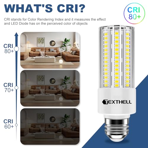 40W LED Light Bulb 5000 Lumens Corn Light Bulbs 300W Equivalent E26 Base Led Corn Light 5000K Daylight White Bright for Home Bedroom Kitchen Living Room Office 2 Pack