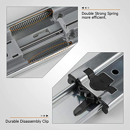 LONTAN 1 Pair Soft Close Drawer Slides 20 Inch Heavy Duty Cabinet Rails - color: Silver-Soft Close, size: 20 Inch - Drawer Slide