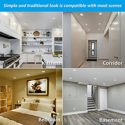 TORCHSTAR 8-Pack 5CCT 6 Inch LED Recessed Light Canless, White - color: White-5CCT, size: 6 Inch