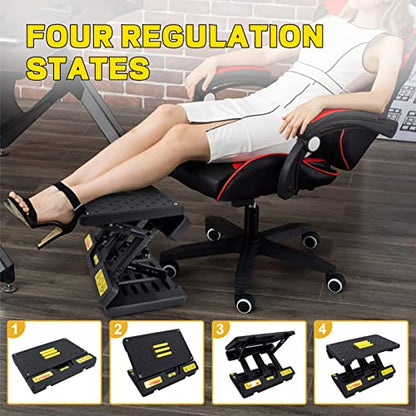 footrest for Under Desk at Work, Massage and Soft Cushion, for Multi-Scene - color: Soft Cushion- Yellow