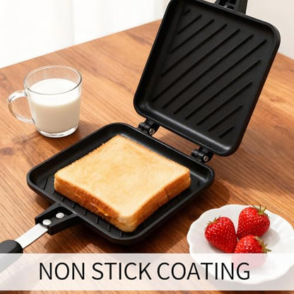 Sandwich Maker, Nonstick Panini Maker Pan Double Sided Cheese Press