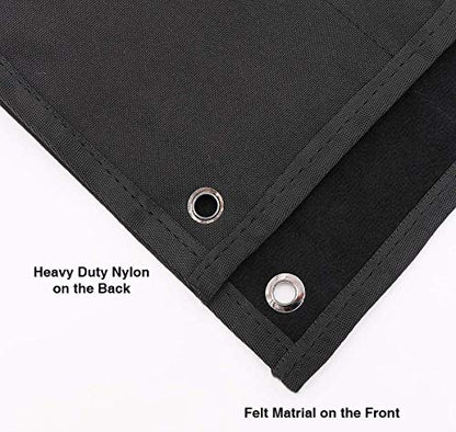 Tactical Patch Display Holder Panel Board for Military Army Morale Hook and Loop Emblems, 18 Inches x 24 Inches, No Patches Included - color: Patch Board, Black - Small