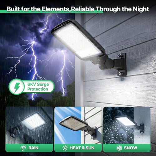 LED Parking Lot Light - 150W 6000K 120V Led Barn Light Outdoor Pole Light with Photocell Sensor - 22500lm Wall Mount Commercial Street Area Lighting for Yard Garage House Porch - size: 6000K