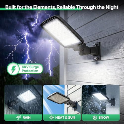 LED Parking Lot Light - 150W 6000K 120V Led Barn Light Outdoor Pole Light with Photocell Sensor - 22500lm Wall Mount Commercial Street Area Lighting for Yard Garage House Porch - size: 6000K