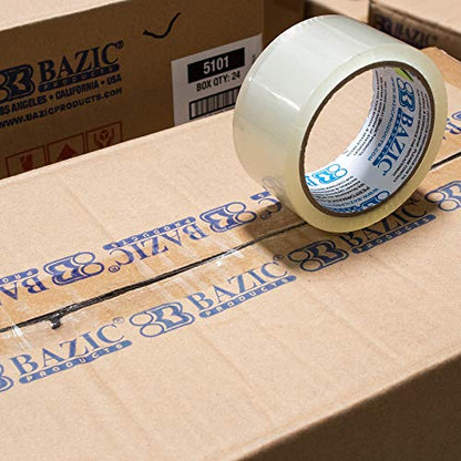 BAZIC PRODUCTS Heavy Duty Clear Packaging Tape, 1.88 in x 54.6 yd, 36-Case - size: 36-Pack