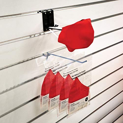 Gemco Group Retail Mask Display for Adult Size Mask, Attaches to Slatwall or Pegboard, Includes 6” Product Hook (3)