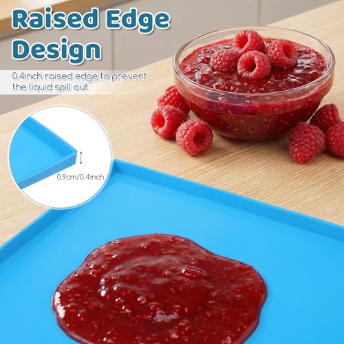 8PCS Silicone Dehydrator Sheets with Edge 12x10in for Fruit Vegetables Meat