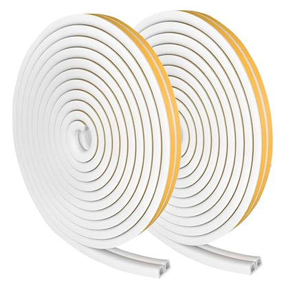 Weather Stripping Door Seal Strip, 65.6Ft Windows Insulation Tape, White - color: White, size: 65.6Ft