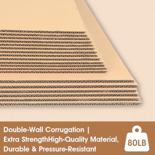 Double Corrugated Moving Boxes with Handles, 12 Pack, 18×18×18" - size: 18" x 18" x 18"with handle