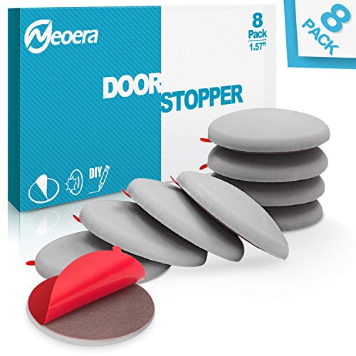 Neoera Door Stopper Wall, 1.57" Round Soft Rubber Door Stop, Silicon Wall Protector, Premium Self Adhesive Door Bumper (Gray, 1.57" 8 Pack) - color: Gray, size: 1.57"