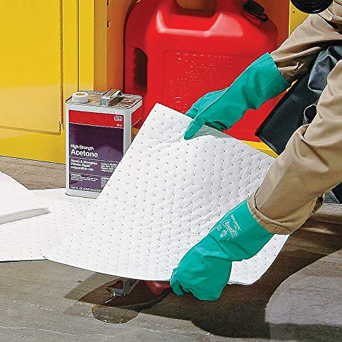 PIG Stat-Mat Absorbent Pad | 50 Pads | 15" W x 20' L | 20" L x 15" W | Absorbs up to 28.16 oz per Pad | Lightweight | PM50043