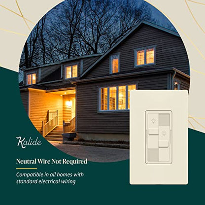 TOPGREENER Dual Load LED Dimmer Switch, Single Pole, LA, 1 Pack - color: Light Almond, size: Dual Dimmer Switch