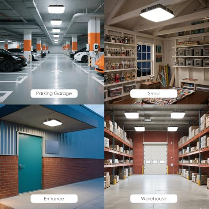 LED Canopy Lights, 60W, 8400LM, 5000K, 0-10V Dimmable - size: 60W 6Pack