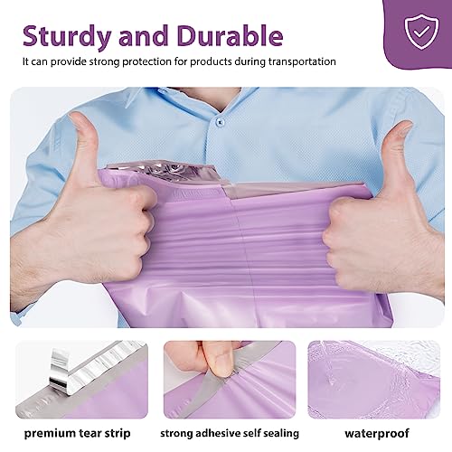 Fuxury Large Poly Mailers 24x24" 300 Pcs, Bulk Shipping Bags for Clothing - color: Light Purple, size: 24x24" 300pcs