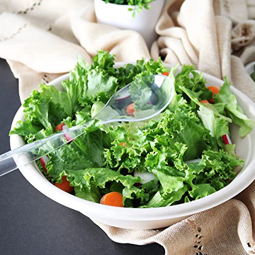 Heavy Duty Disposable Clear Plastic BPA Free Serving Tongs for Weddings, Catering, Food Service, Parties and More! (12)