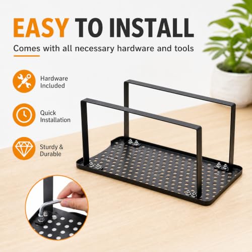 Jucoan Water Filter Dispenser Stand for Countertop, Metal Water Dispenser Holder, 15 x 8 x 6.75 Inch Rectangular Drink Beverage Dispenser Stand for Home Kitchen Party Beverage Station, Stand Only