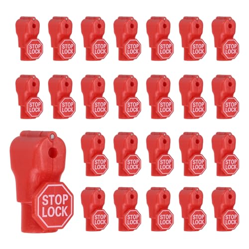 Peg Hook Locks PC Magnet Anti-Theft Pegboard 4mm Red 50Pcs - color: Red, size: 4mm